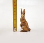 Geschützt - sculptuur, Lapin dressé - 9 cm - Bronze de