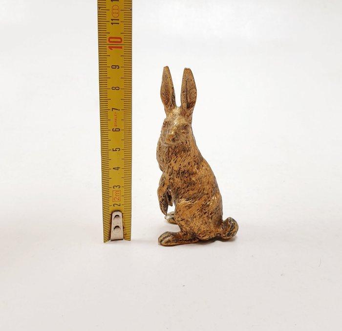 Geschützt - sculptuur, Lapin dressé - 9 cm - Bronze de, Antiquités & Art, Antiquités | Céramique & Poterie