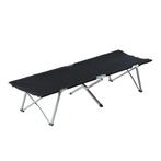 TRUUSK Veldbed Kampeerbed - Inklapbaar - Met Tas - Zwart - V, Verzenden, Nieuw