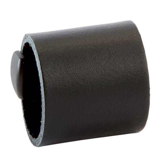 Greep Leder Drum zwart/zwart 32 mm, Doe-het-zelf en Bouw, Hang- en Sluitwerk, Klink of Kruk, Nieuw, Overige materialen