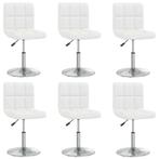 vidaXL Eetkamerstoelen 6 st kunstleer wit, Huis en Inrichting, Stoelen, Verzenden, Nieuw