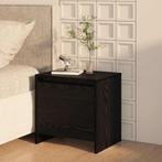 vidaXL Nachtkastje Zwart Eiken 45 x 34 x 44,5 cm Bewerkt, Huis en Inrichting, Slaapkamer | Nachtkastjes, Verzenden, Nieuw