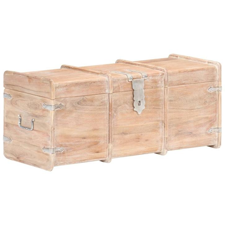 vidaXL Opbergkist 90x40x40 cm massief acaciahout, Huis en Inrichting, Kasten | Overige, Nieuw, Verzenden