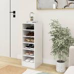 vidaXL Schoenenkast 31,5x35x90 cm bewerkt hout wit, Verzenden, Nieuw
