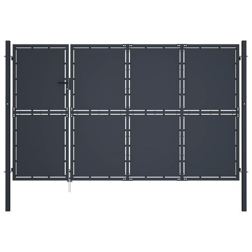 vidaXL Poort 350x150 cm staal antraciet, Tuin en Terras, Tuinpoorten, Nieuw, Verzenden