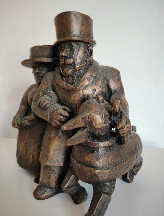 Franz Borghese - sculptuur, Coniugi con cane meccanico - 24, Antiek en Kunst, Antiek | Overige Antiek