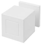 Knopkruk SQUARE JB200PD ongeveerd op rozet mat wit, Nieuw, Overige materialen, Klink of Kruk