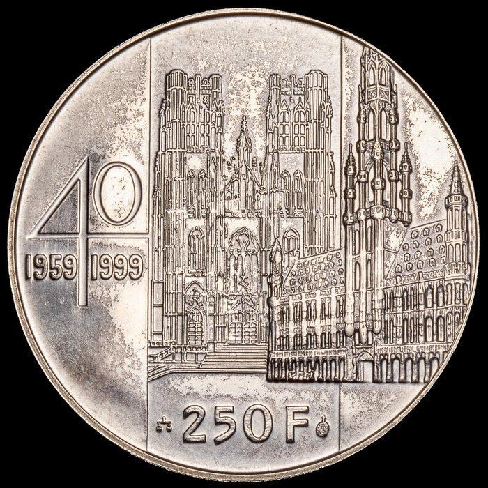 België. 250 Francs 1999 - 40 Aniversario de la Firma del, Postzegels en Munten, Munten | Nederland