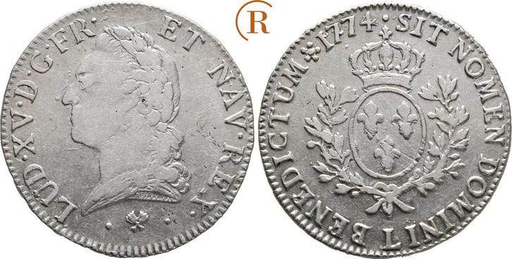 Ecu Bayonne 1774 L Frankreich: Ludwig Xv, 1715-1774:, Postzegels en Munten, Munten | Europa | Niet-Euromunten, België, Verzenden