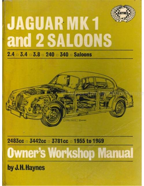 1955-1969 JAGUAR MK I | MK II SEDAN VRAAGBAAK ENGELS, Auto diversen, Handleidingen en Instructieboekjes