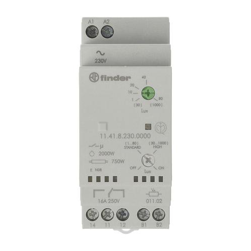 Finder 11 Schemerschakelaar voor DIN-rail - 11.41.8.230.0000, Doe-het-zelf en Bouw, Elektriciteit en Kabels, Verzenden