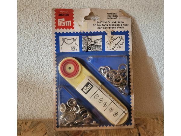 Veiling - 5x Drukknopen Prym 390107, Hobby en Vrije tijd, Naaien en Fournituren, Nieuw