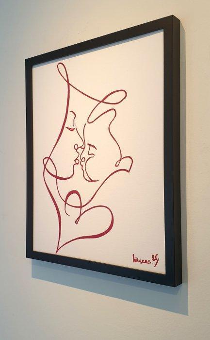 Liesens - Love of my hart ( handpainted on canvas), Antiek en Kunst, Kunst | Schilderijen | Modern