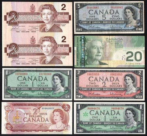 Canada. - 8 Banknotes - various dates  (Zonder Minimumprijs), Postzegels en Munten, Munten | Nederland