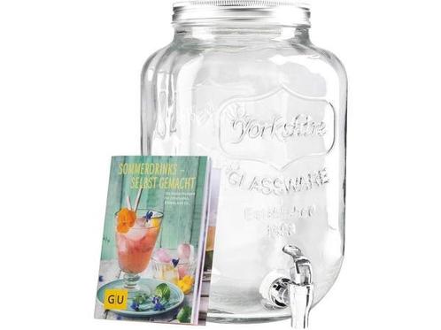 Veiling - 2x Glazen Drankendispenser met Tap - 8L, Huis en Inrichting, Keuken | Servies