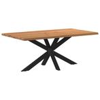 vidaXL Eettafel rechthoekig 180x100x74 cm massief eikenhout, Huis en Inrichting, Tafels | Eettafels, Verzenden, Nieuw