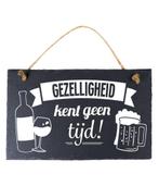 Leisteen Bordje Gezelligheid 25cm, Verzenden, Nieuw