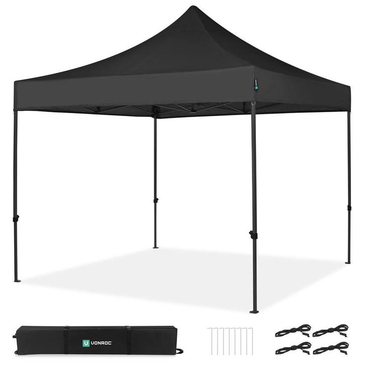Partytent - 3x3m - Premium easy-up Partytent | Zwart, Tuin en Terras, Partytenten, Nieuw, Verzenden