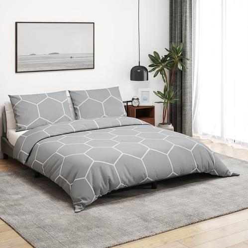 vidaXL Dekbedovertrekset 240x220 cm katoen grijs, Huis en Inrichting, Slaapkamer | Beddengoed, Nieuw, Verzenden