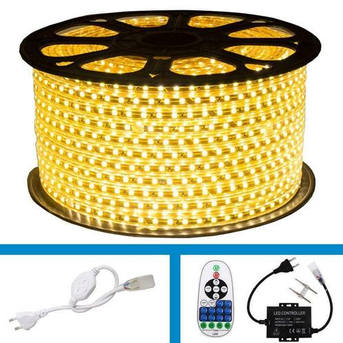 LED Strip Warm wit - 5 meter in een ROL - 220V - 5050 SMD -, Maison & Meubles, Lampes | Autre, Enlèvement ou Envoi
