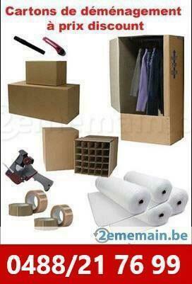 1,49€AZ Carton Matériel de déménagement 0484/08.52.37, Diensten en Vakmensen, Verhuizers en Opslag