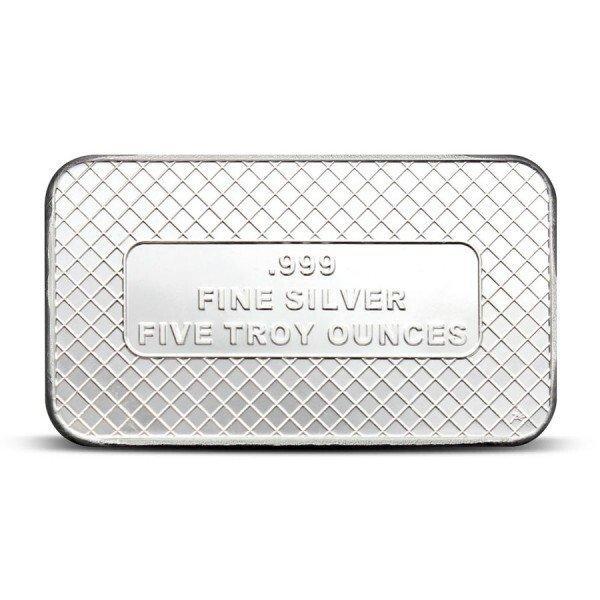 5 Troy Ounce - Zilver .999 - 5 oz SilverTowne US Flag 999, Postzegels en Munten, Edelmetalen en Baren