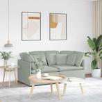 vidaXL Modulaire bank met kussens fluweel lichtgrijs, Huis en Inrichting, Verzenden, Nieuw