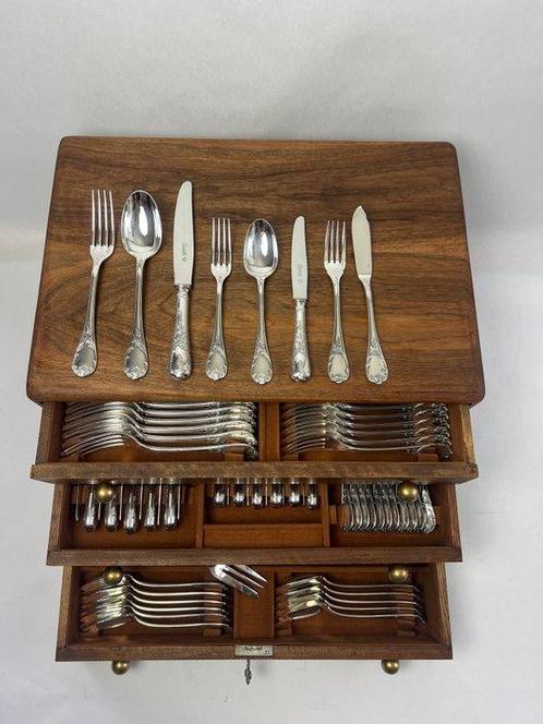 Christofle - Bestekset voor 12 personen (104) - Marly -, Antiek en Kunst, Antiek | Meubels | Tafels