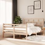 vidaXL Cadre de lit Bois massif 135x190 cm Double