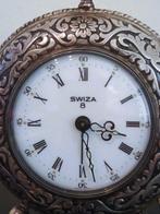Tafelklok - Swiza - - .800 zilver - 1960-1970, Antiek en Kunst