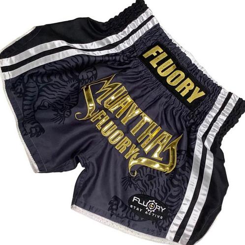 Fluory Sak Yant Tiger Muay Thai Shorts Grijs Goud MTSF98, Vêtements | Hommes, Vêtements de sport, Envoi