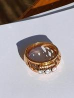 Bague - 18 carats Or jaune Diamant (Naturelle) - Diamant, Handtassen en Accessoires, Ringen, Nieuw