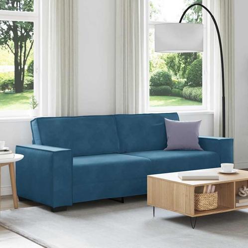 vidaXL Driezitsbank 180 cm fluweel blauw, Huis en Inrichting, Zetels | Zetels, Nieuw, Verzenden