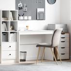 vidaXL Bureau Wit 100x40x76 cm Gelaagd Hout, Huis en Inrichting, Verzenden, Nieuw