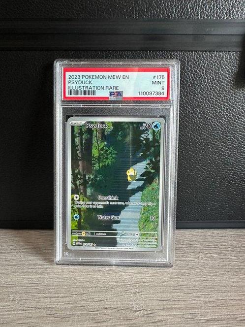 Pokémon - 1 Graded card - Psyduck 175 MEW Illustration rare, Hobby en Vrije tijd, Verzamelkaartspellen | Pokémon