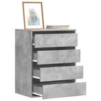 vidaXL Ladekast 60x41x76 cm bewerkt hout betongrijs, Huis en Inrichting, Verzenden, Nieuw
