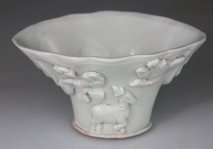 Grande Coupe Libatoire Porcelaine Blanc de Chine - Dehua -, Antiek en Kunst, Antiek | Overige Antiek