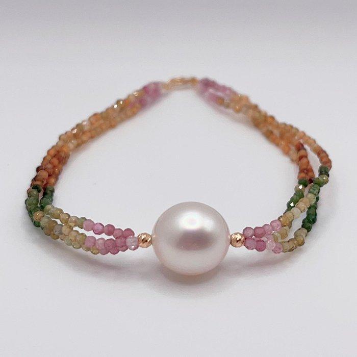 Zonder Minimumprijs - Armband - 18 karaat Geel goud Parel -, Handtassen en Accessoires, Armbanden