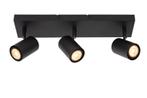Lucide AMIGO Plafondspot 3xGU10 Zwart, Verzenden, Nieuw, Metaal, Trendy verlichting