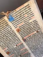 XVI century Parchment with handcoloured headings, used as