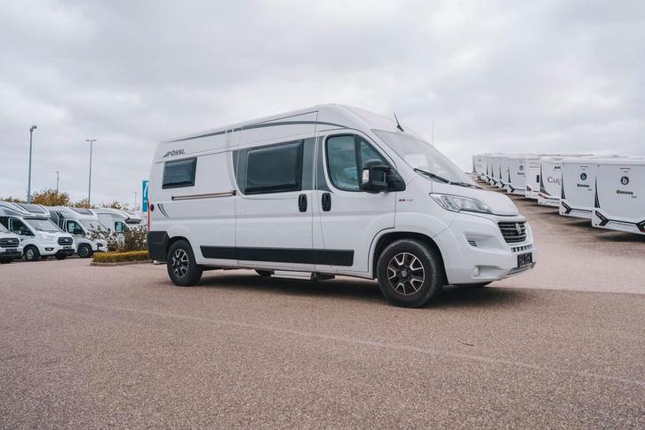 Pössl 2WIN Plus automaat met dwarsbed en 49500 km 10560, Caravans en Kamperen, Mobilhomes, Cassettetoilet, Automaat, Halve Treinzit