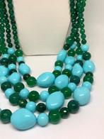 Quartz - Alleen stenen - Halsketting - Agata groen en