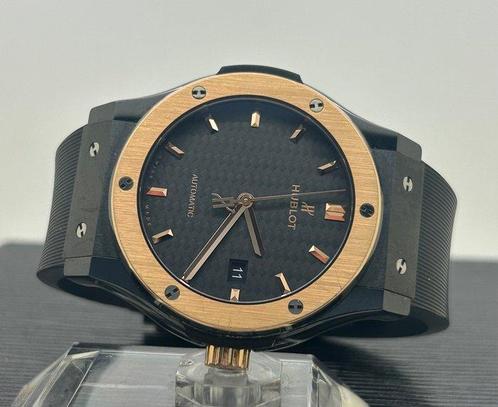 Hublot - Classic Fusion 42mm rose gold bezel -, Handtassen en Accessoires, Horloges | Heren