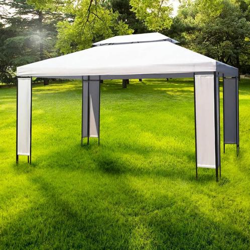 vidaXL Prieel 3x4 m wit, Tuin en Terras, Partytenten, Nieuw, Verzenden