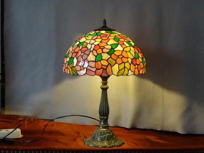 Versterken krijgen Vorige ② Lamp, Tiffany-stijl (1) - Glas-in-lood, Legering — Curiosa en Brocante —  2dehands