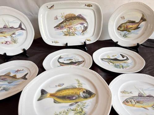 Porcelaines de St.LAURENT - Serveerset voor vis (13) -, Antiek en Kunst, Antiek | Meubels | Tafels