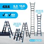 Vouwladder multifunctioneel Eurostairs 4x4
