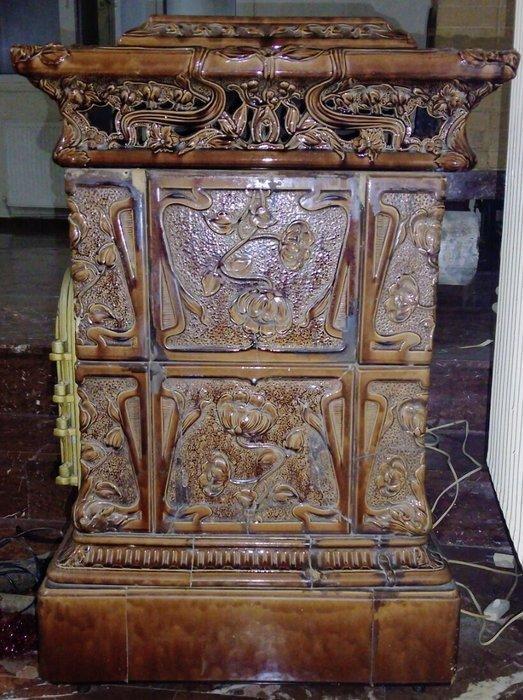 Sarreguemines Kachel - Faience - Art Nouveau, Antiquités & Art, Art | Objets design