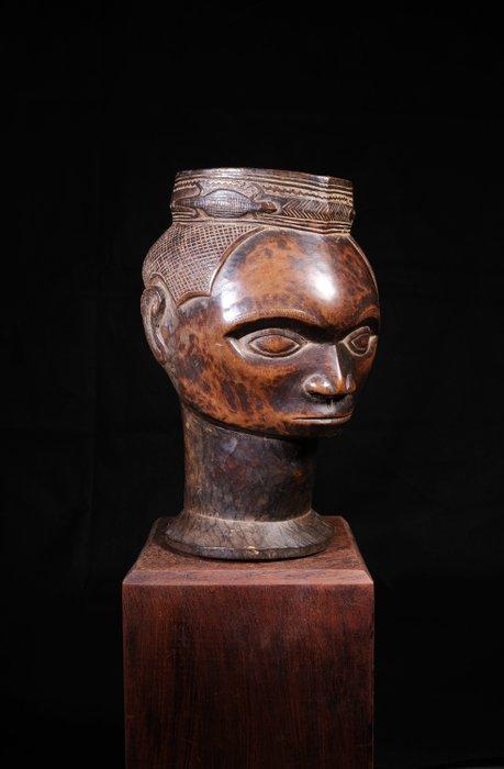 Zeldzame en uitzonderlijke palmwijnkom KUBA - DR Congo, Antiek en Kunst, Kunst | Niet-Westerse kunst