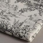 AA019 - Exclusif Toile de Jouy Gris - Tissu d’ameublement -